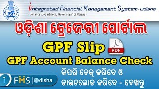 Odisha How to Check and Download GPF Account Slip Step by Step Process [upl. by Anairam]