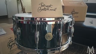 New Gretsch Solid Steel 14 x 65 snare  Maikel Roethof [upl. by Dolloff697]