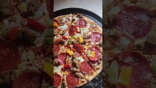 Review of Newmans Own Supreme Pizza foodie pizza food [upl. by Olleina]