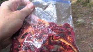 Dried Red Bell Pepper Great Sweet Snack While Backpacking or Hiking Sweet Snack [upl. by Gaspard919]