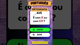 Desafio da Ortografia X ou CH  Teste Seu Português charadas jogos quiztime testedeconhecimento [upl. by Eidlog42]