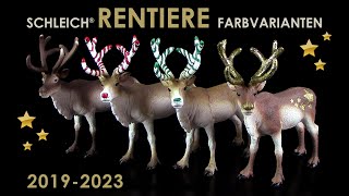 Schleich ® alle Rentier Farbvarianten von 2019  2023  Review amp Vergleich  Comparison [upl. by Dloniger]