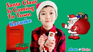 Santa Claus Is Coming to Town KaraokeChristmas Song Santa Claus Is Coming to Town with LyricsRhyme [upl. by Rebah]