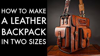 DIY Leather Backpack  Tutorial and Pattern Download [upl. by Tanitansy]