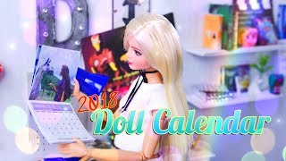 DIY  HOW to Make 2018 Doll Calendar PLUS 2018 Doll Planner [upl. by Fosque187]