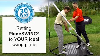 Swing Plane Setting with PlaneSWING Golf Training System [upl. by Nylirrej]