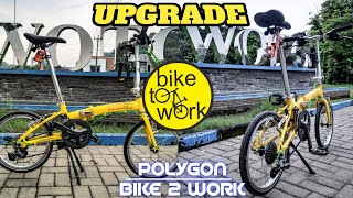 UPGRADE SEPEDA LIPAT POLYGON BIKE TO WORK [upl. by Okuy]