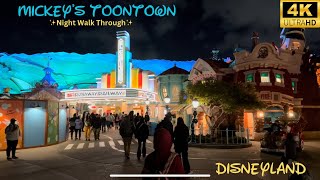 Mickey’s Toontown Night Walk Through in Disneyland [upl. by Guglielmo605]