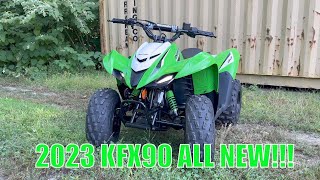 ALL NEW 2023 KAWASAKI KFX 90 EVERYTHING YOU NEED TO KNOW [upl. by Eniamerej134]