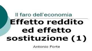 Lezione effetto reddito ed effetto sostituzione parte 1 Bene Normale [upl. by Bobseine]