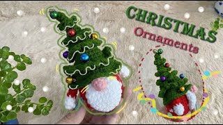 Christmas Crochet  Crochet Christmas tree gnome Crochet gnomes  Christmas Ornaments 🎁🎄 [upl. by Lamp864]