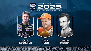 Carl Edwards Ricky Rudd and Ralph Moody voted into the 2025 NASCAR Hall of Fame class [upl. by Yehtomit]