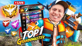 Top 1 Grandmaster Live Push with V Badge Youtubers ✌ freefire live tondegamer [upl. by Adnolehs995]