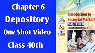 One Shot Video of Depository  Chapter 6  Class 10 FMM finance class10 [upl. by Adnohsirk]