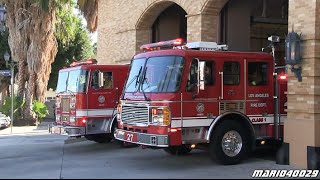 Los Angeles Fire Department  Light Force 27  Engine 27 Hollywood [upl. by Lias501]