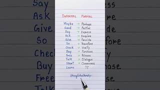 Informal  Formal english grammar education englishtips trending [upl. by Eizzik]