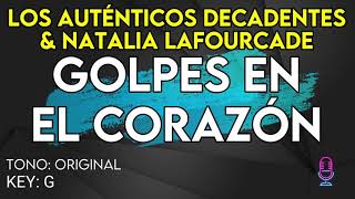 Los Auténticos Decadentes amp Natalia Lafourcade  Golpes En El Corazón  Karaoke Instrumental [upl. by Eneli]