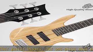 Ktaxon Electric Bass Guitar 6 String Bass with Naturally Airdried Maple Neck Rosewood Fingerboard [upl. by Indnahc]