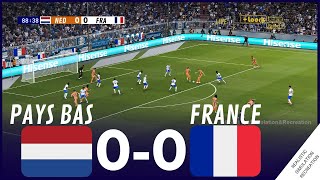 ⚽🏆 PAYS BAS 00 FRANCE  EURO 2024  RÉSUMÉ  Simulation de jeu vidéo [upl. by Oruasi607]