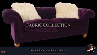 Winchester Furniture Fabric Chesterfield amp Chairs Video [upl. by Kanya589]