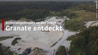 Granate entdeckt Kajakfahrer entdeckte Kriegsrelikt in der Traun bei Roitham am Traunfall [upl. by Ennairoc]