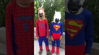 Spiderman amp Superman ghost prank on Iron man amp Spiderman shorts [upl. by Sualocin900]