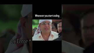 Error While Coding 🤣 error codinglover coding funnyshorts codingshorts viral trending [upl. by Linad]