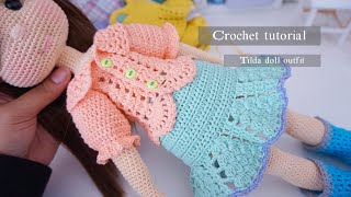 Tilda doll outfit crochet tutorial [upl. by Shiau]