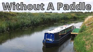 277 Narrowboat cruising up a creek in Cambridgeshire [upl. by Naimad]