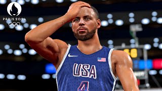 Steph Curry Night Night in Paris 😴  NBA 2K25 Olympics Mode  USA vs France Gold Medal Gameplay [upl. by Kliment]