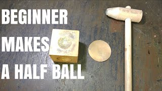 Beginner practice chasing and repousse Making a half ball [upl. by Nirihs]