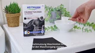 Anwendungsvideo HEITMANN Färbetücher Schwarz [upl. by Aniaj882]