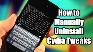 How to Manually Uninstall a Cydia Tweak  Tutorial [upl. by Yance241]