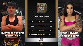 DOMINIUM FIGHTER MMA  CLARINHA PEREIRA VS ANNA HYLLER  CINTURÃO MMA FEMININO [upl. by Guerin]