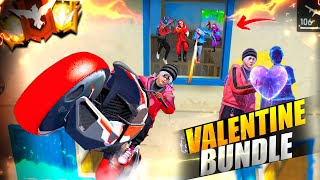 FREEFIRE🔥Valentine Bundle and Duo Emote OP Solo vs Squad 🤯  Garena free fire  PK GAMERS freefire [upl. by Nairrod]