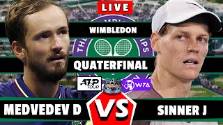 Jannik Sinner vs Daniil Medvedev  Wimbledon 2024 Quarter Final  LIVE [upl. by Gnet840]