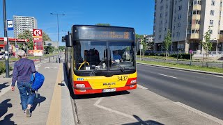 MZA Warszawa MAN NG363 Lions City G 3437 Linia 240 Cała trasa  Miły kierowca [upl. by Orva466]