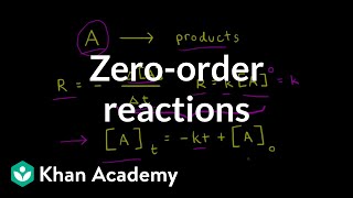 Zeroorder reactions  Kinetics  AP Chemistry  Khan Academy [upl. by Schnorr]