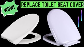 how to replace toilet seat cover easily [upl. by Enorel]