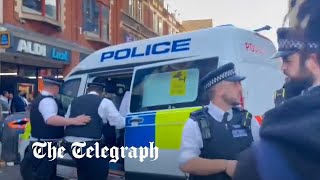 Video appears to show police officer repeatedly hitting an individual in the head in Dalston [upl. by Levey968]