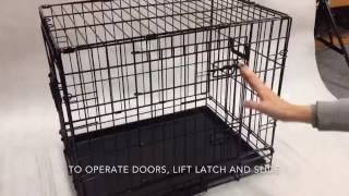 Demonstration for VEBO Collapsible Wire Pet Crate PCR922 [upl. by Aihsekyw407]