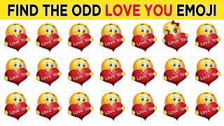 Find The Odd Love You Emoji One Out  Spot The Odd Emoji One Out  Find Two Odd Emoji Out [upl. by Ashelman191]