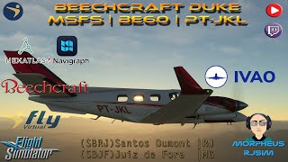 🛩️4K MSFS  🛫SBRJ 🛬SBJF  Beechcraft DukeBE60  PTJKL [upl. by Akimik885]