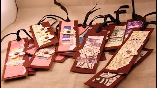 Using scraps and flowers from stash for bookmarks [upl. by Shuler]