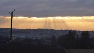 Shafts Of Light Winter Sunset Above Perth Perthshire Scotland [upl. by Bathsheb]