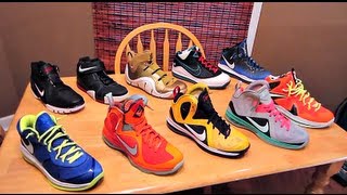 Top 10 Lebron Shoes in My Collection  Nike Galaxy  Miami Vice  Sprite  Taxi  USA  Gold [upl. by Terti]