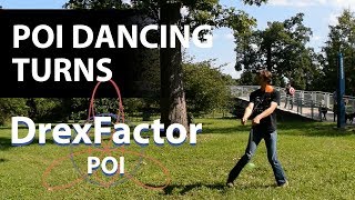 How to do Basic Poi Dancing Turns Chaînés 1minute tutorial [upl. by Ahseiym312]