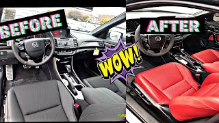 Installing Honda Accord 9th gen  interior seat covers [upl. by Nalahs]