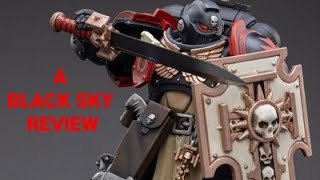 Joytoy Warhammer 40k Black Templars Bladeguard Veteran 118 Scale Action Figure Review [upl. by Drarej]