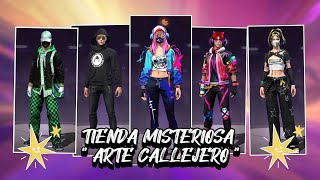 ¡NUEVA TIENDA MISTERIOSA ARTE CALLEJERO 👑  FREE FIRE [upl. by Yadsendew965]